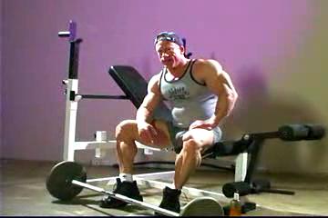 Tom Lord working out & showing