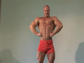 bodybuilder Kyle Stevens posing