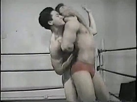 Cliff Conlin wrestles Jimmy Kim