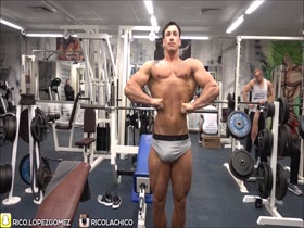 Rico Lopez Gomez muscle and bulge posing