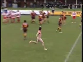 Muscular Rugby Player Marc Ellis Streaking