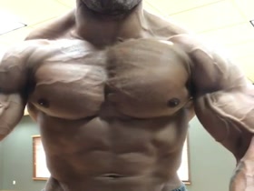 A set of perfect pecs bounce and flex