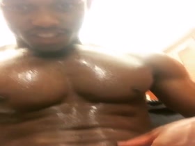 A flirty little video from Devin about his pec pump