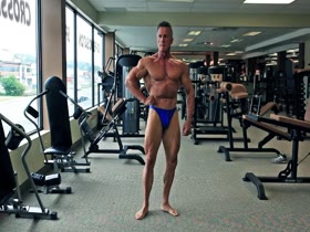 Mature Muscle Bodybuilder Posing