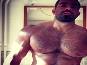 Mystery Muscle Man with Big Furry Pecs