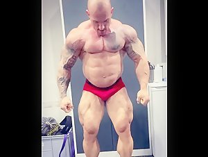 Big Strong Alpha Tatted Bodybuilder Flexing to Make You Cream Your Jeans