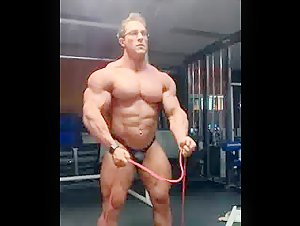 Huge Muscle God Jake Flaunts in tiny posers