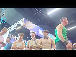 MMV Exclusive: Hot Gymnast Dudes performing off stage