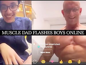 Bodybuilder Dad Flashes Boys