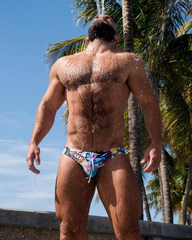 Hairy muscle shower