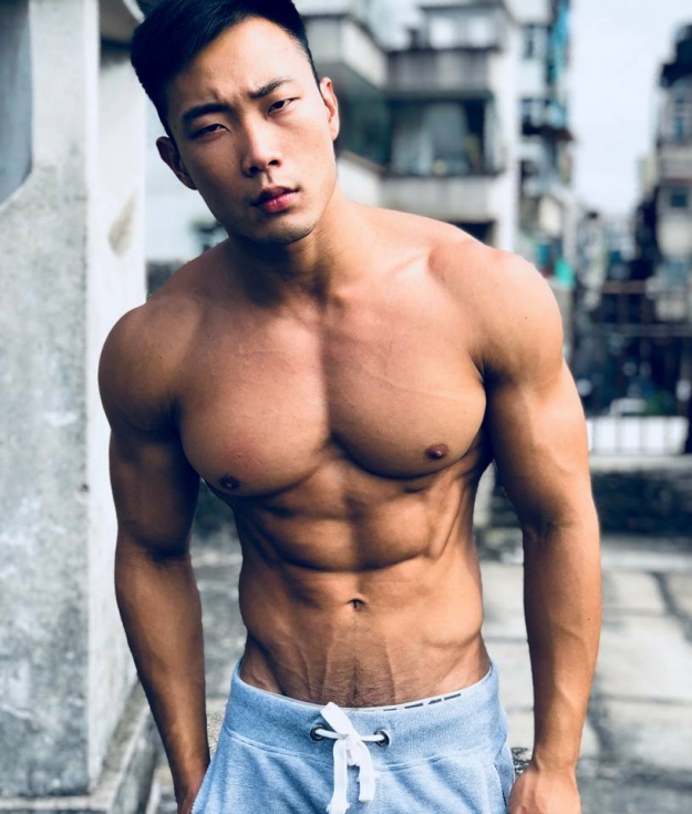 Asian muscle guys