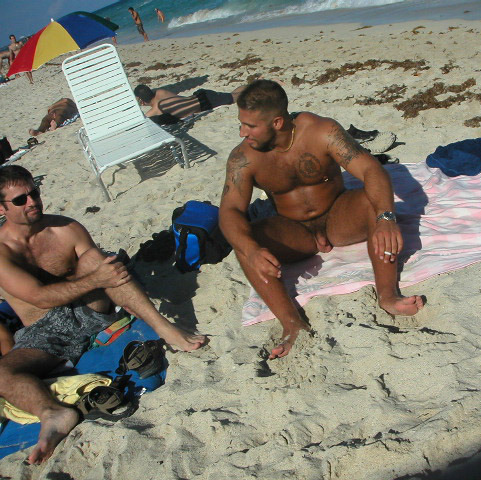 Muscle nude at Haulover Beach