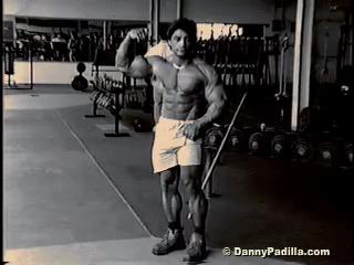 IFBB Pro Bodybuilder Danny Padilla posing in gym