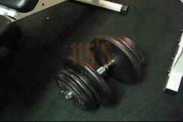 115 lbs incline Dumbell Press