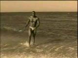 VIDEO OF NGO, TOP BLACK MALE MODEL IN UNDERWEAR ON THE BEACH