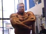 Markus Ruhl posing in gym