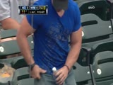 Hot muscle dude at the baseball game