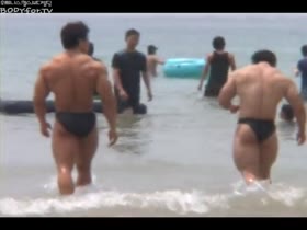 Korean hunk in beach
