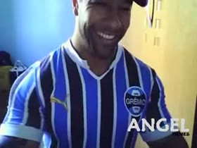 Brazilian straight athlete on webcam