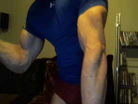 Huge Pumped Bodybuilder Posing