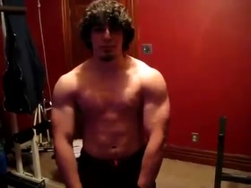 Muscle Building 15 Year Old Flexing Chest 2