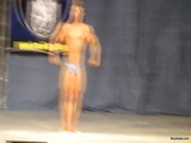 Bodybuilder on stage