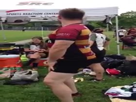Rugby Hunk Shakes His Ass