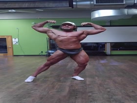 Muscle Man Gym Posing