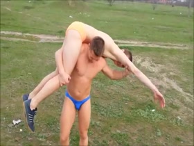 Vlad vs. Gaga outdoor wrestling match