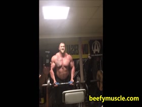 Muscle beast shirtless workout