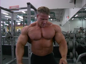 Jay Cutler Topless Chest Workout