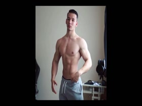 Shredded teen bodybuilder