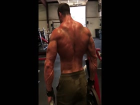 Logan Franklin's huge muscle back