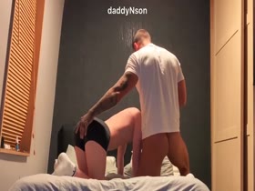 Zilv Gudel - Daddy in White T-Shirt Fucks Hungry Bitch Boy