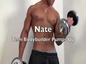 Nate - sweating and pumping up
