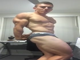 Hot Muscle Hunk Luke - flexing and posing