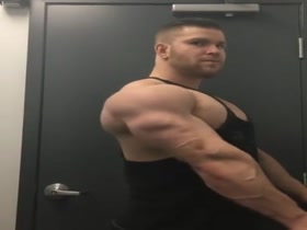Huge Bodybuilder Flexing