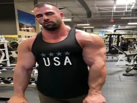 huge beast at gym