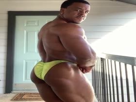 Hot and Black - Chris Hunte and his huge muscular butt