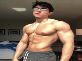 Glasses and Muscles - Hot Young Pecs