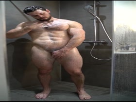 Big Man Showering