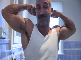 Fitness Daddy Flexing And Jerking