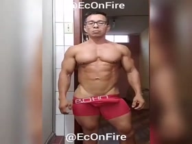 bodybuilder hunk massive cock tight underwear