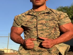 Muscled Marine Flexing 2