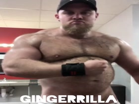 Big Burly Muscular GingerRilla showing off