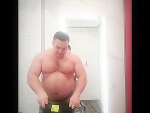 Big chest & gut trying clothes
