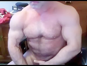 Hiot Sexy MuscleDad Flexes and JO
