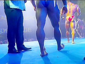 Bodybuilder Butts Walking out on Stage