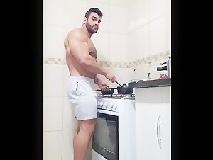 hot daddy in kitchen