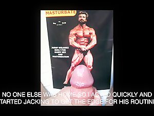 Bearded Bodybuilder Objectified Used as Masturbation Material